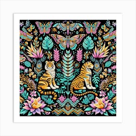 Tiger In The Jungle Art Print