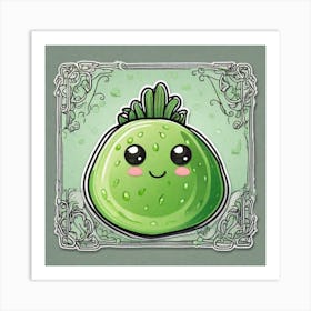 Kawaii Vegetable Art Print