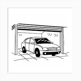 Car In Garage 4 Art Print