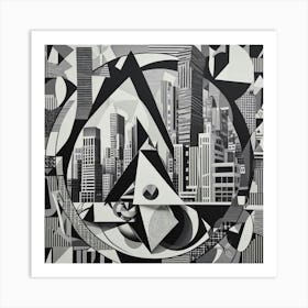 Black and White Abstract Art 226 Art Print