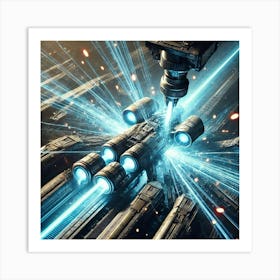 Stellar Vanguard Repair Modules Focused Converted Art Print