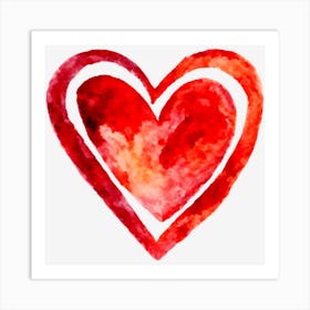 Red Heart Art Print