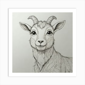 Goat Portrait 1 Art Print