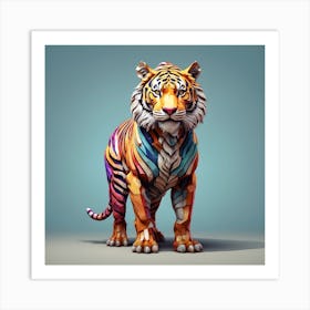 Polygonal Tiger 1 Art Print