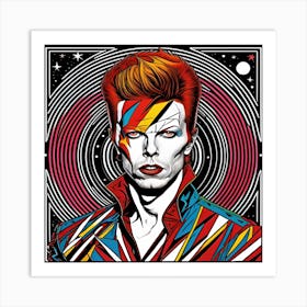 David Bowie Ziggy Stardust Fantasy Poster 4 Art Print