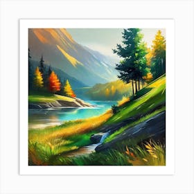 Landscape Painting 218 Art Print