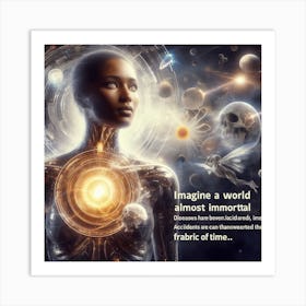 Imagine A World Almost Immortal Art Print