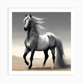 Horse In The Desert 1 Art Print