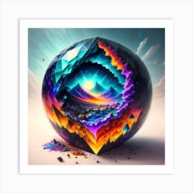 Fractal Sphere Art Print