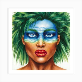 'Green Hair' Art Print