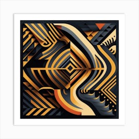 Geometric Abstract Painting Art Print