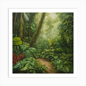 Tropical Forest Path 1 Art Print