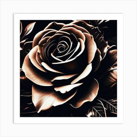 Rose Wallpaper Art Print