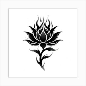 Lotus Flower Tattoo 3 Art Print