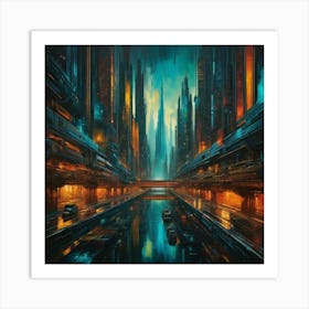 Futuristic City 4 Art Print