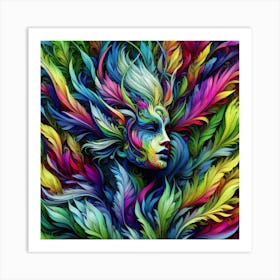 Colorful Feathers Art Print