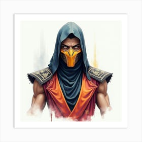 Mortal Kombat Ninja Fighter Concept Art (513) Art Print