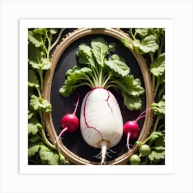 Radish In A Frame 5 Art Print