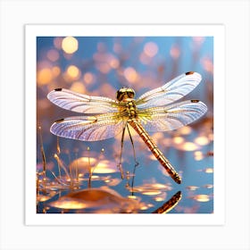 Dragonfly of glass Art Print