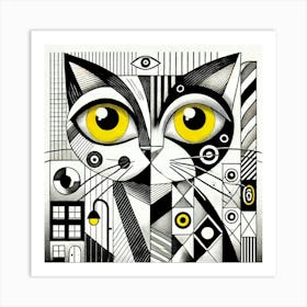 Nimbus Paw City Cat Art Print