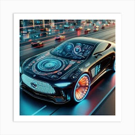 Futuristic Car39 Art Print