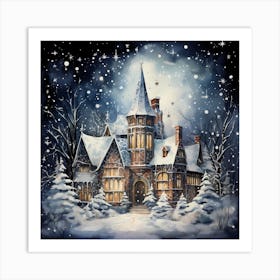 Yuletide Quilted Brush Ballet 1 Art Print