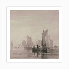 Boats In The Harbor Art Print