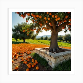 Default Under The Orange Tree Art 1 Art Print