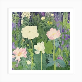 Flowers In The Garden 3 Art Print