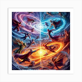 Clash Against Time Art Print