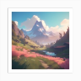 Landscape In The Mountains 6 Art Print