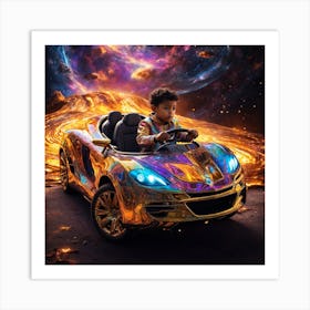 Space Car Art Print