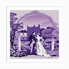 lavender whimsy, the couple Art Print