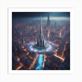 Futuristic Cityscape Art Print