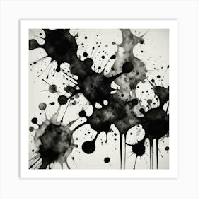 Ink Splats Art Print