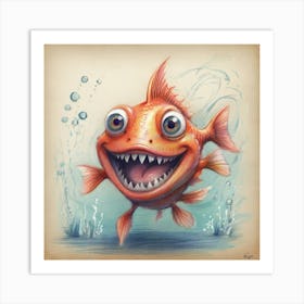 Fish With Teeth Art Print