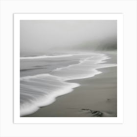 Foggy Beach 1 Art Print