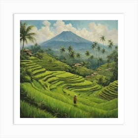 Rice Fields In Bali Art Print