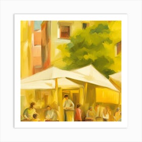 People At The Cafe Art Print