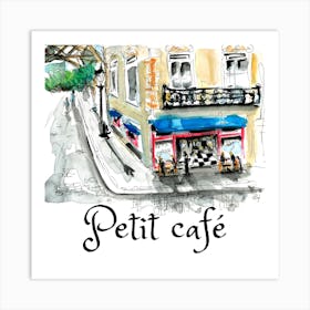 Petir Cafe Cuadrado Art Print