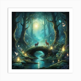 Fairy Forest paintings art print 1 Art Print