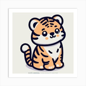 Cute Animal Tiger 5 Art Print