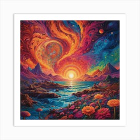 Psychedelic Paint Art Print