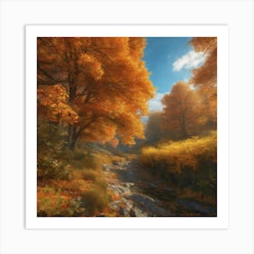 Autumn Trees 1 Art Print