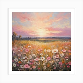 Poppies At Sunset Art Print