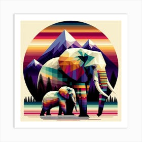 The Grounded Guardians Elephants 1 Art Print