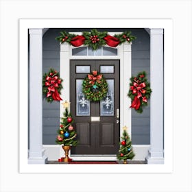 Christmas Door 7 Art Print