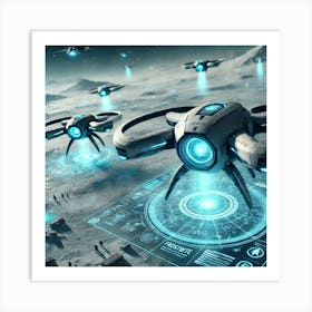 Frostbite Drones Surveillance Mode Art Print