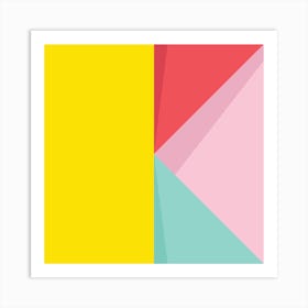 Abstract Pastel Perspective Iii Square Art Print
