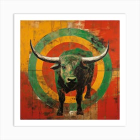 Bull on target Art Print